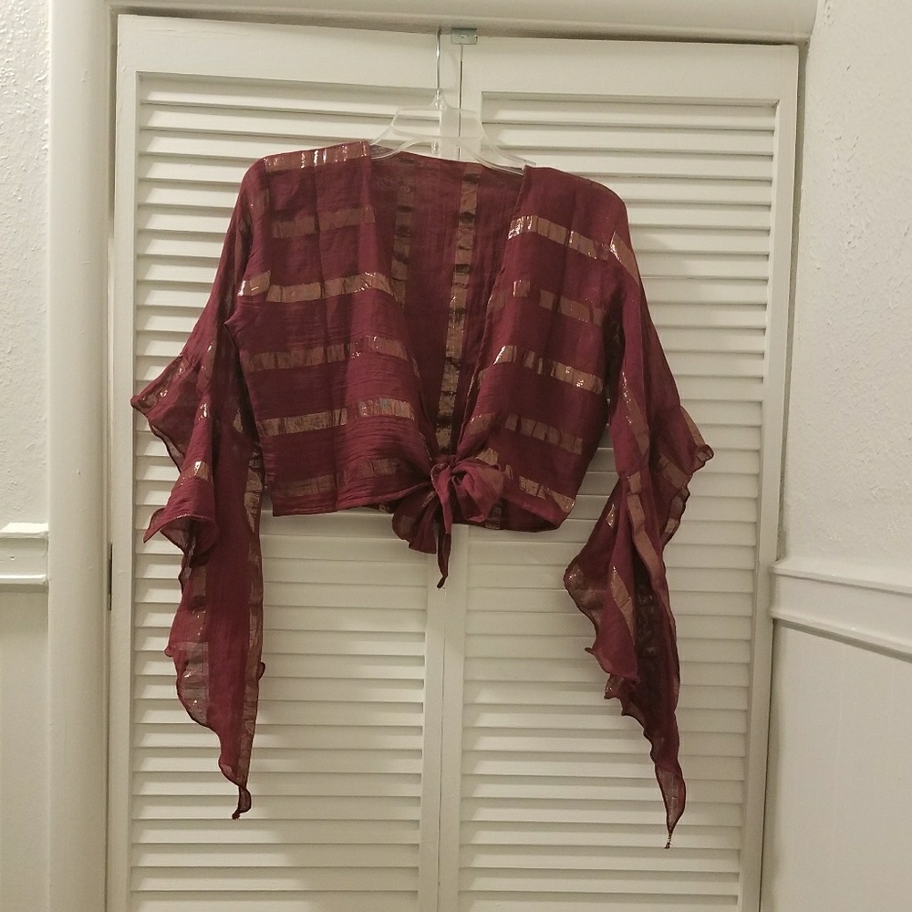 Crop top tie shirt